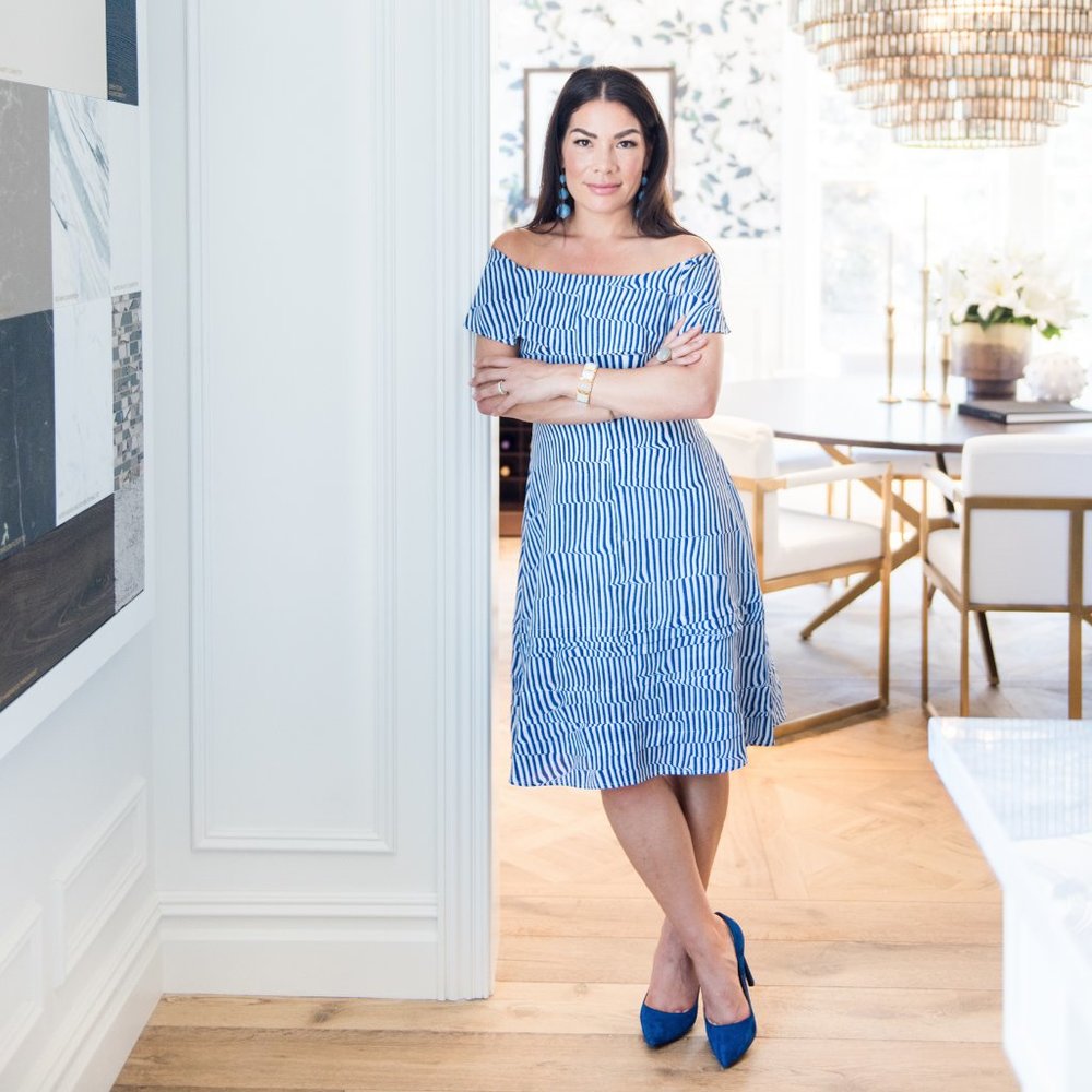 Off-the-shoulder blue dress